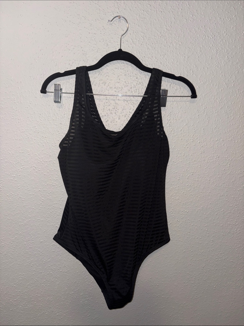 Catalina Black Textured One-Piece Swimsuit